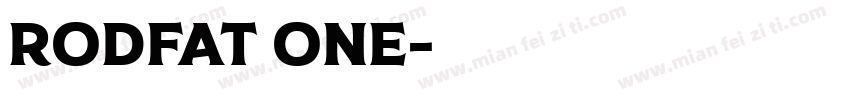 Rodfat One字体转换